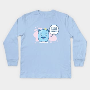 I'm blue (da ba dee da ba dye) - pink Kids Long Sleeve T-Shirt